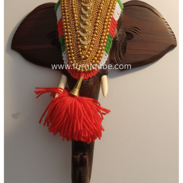 Kerala Elephant Head Wood Carving