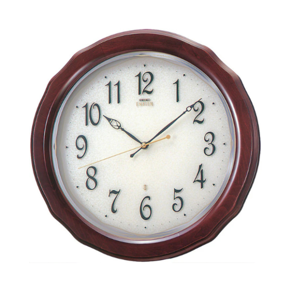 AHS521B Oak Wood in Piano finish Wall Clock