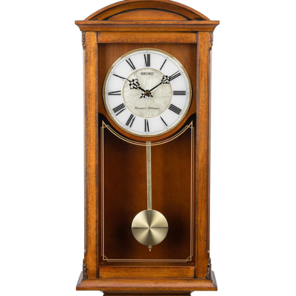 QXH030B Pendulum Clock with Iridescent Mother Of Pearl Inlay Dial