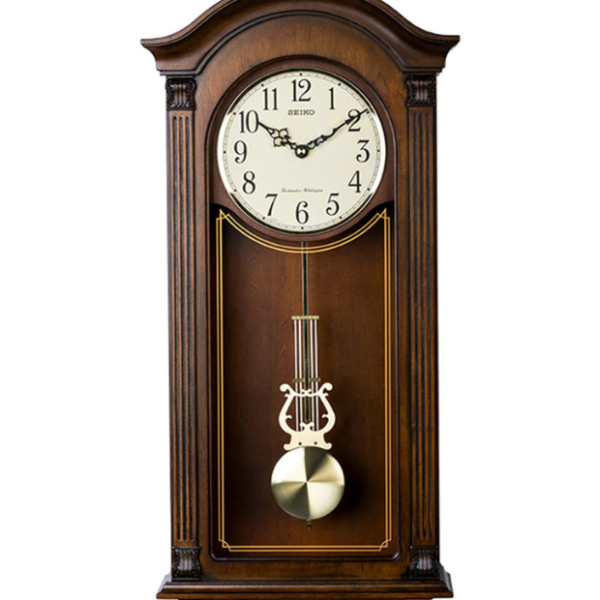 QXH066B Alder Wood Pendulum Clock
