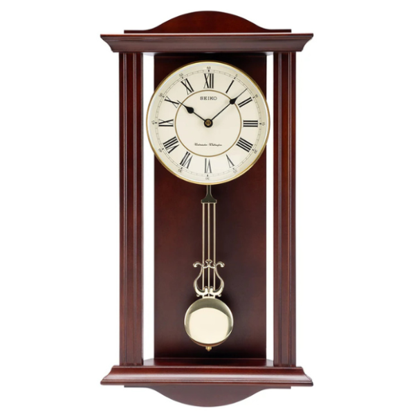 QXH072B Dual Chime Musical Oak Wood Pendulum Clock