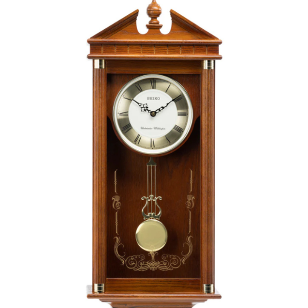 QXH107B Dual Chime Oak Wood Musical Pendulum